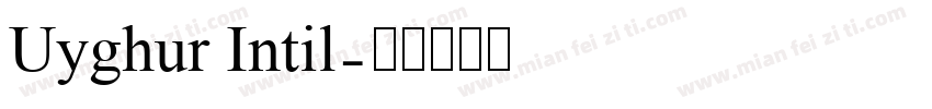 Uyghur Intil字体转换